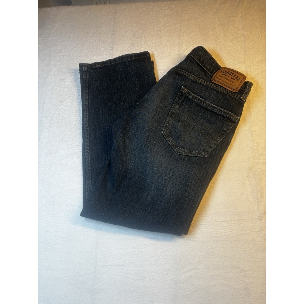Levi Signature Jeans Mens 33x30 (actual 33x28)‎ Dark Wash Relaxed Fit